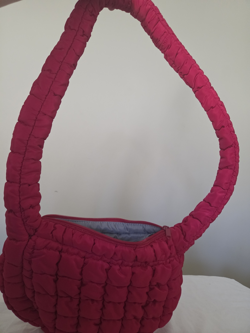 wild fable Quilted Puffy Shoulder Bag in Hot Pink